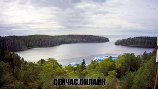 Веб-камера с видом на Большую Никоновскую бухту, Валаам 📺 Прямо сейчас смотреть онлайн