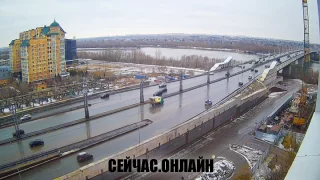 Веб-камера с видом на мост имени 60-летия Победы, Омск 📺 Прямо сейчас смотреть онлайн