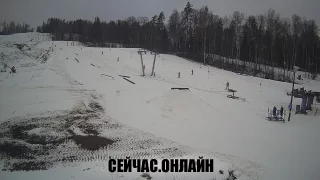 Онлайн трансляция с видом на лыжные трассы №5 и №6, ГЛК «Красное озеро»