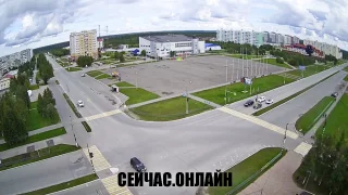 Веб-камера у перекрёстка улиц Нефтяников, Мира, Молодёжной в Усинске 📺 Прямо сейчас смотреть онлайн