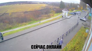 Веб-камера с видом на ротонду на Набержной улице Вельска 📺 Прямо сейчас смотреть онлайн